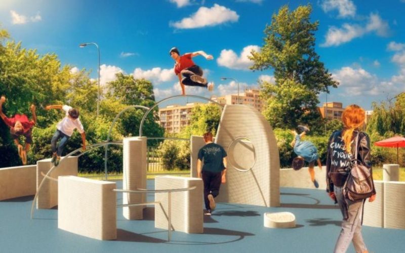 First 3D Printed Parkour Playground prague