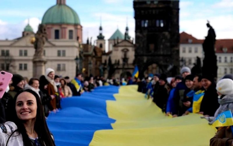 Rally in Support of Ukraine Held in Prague